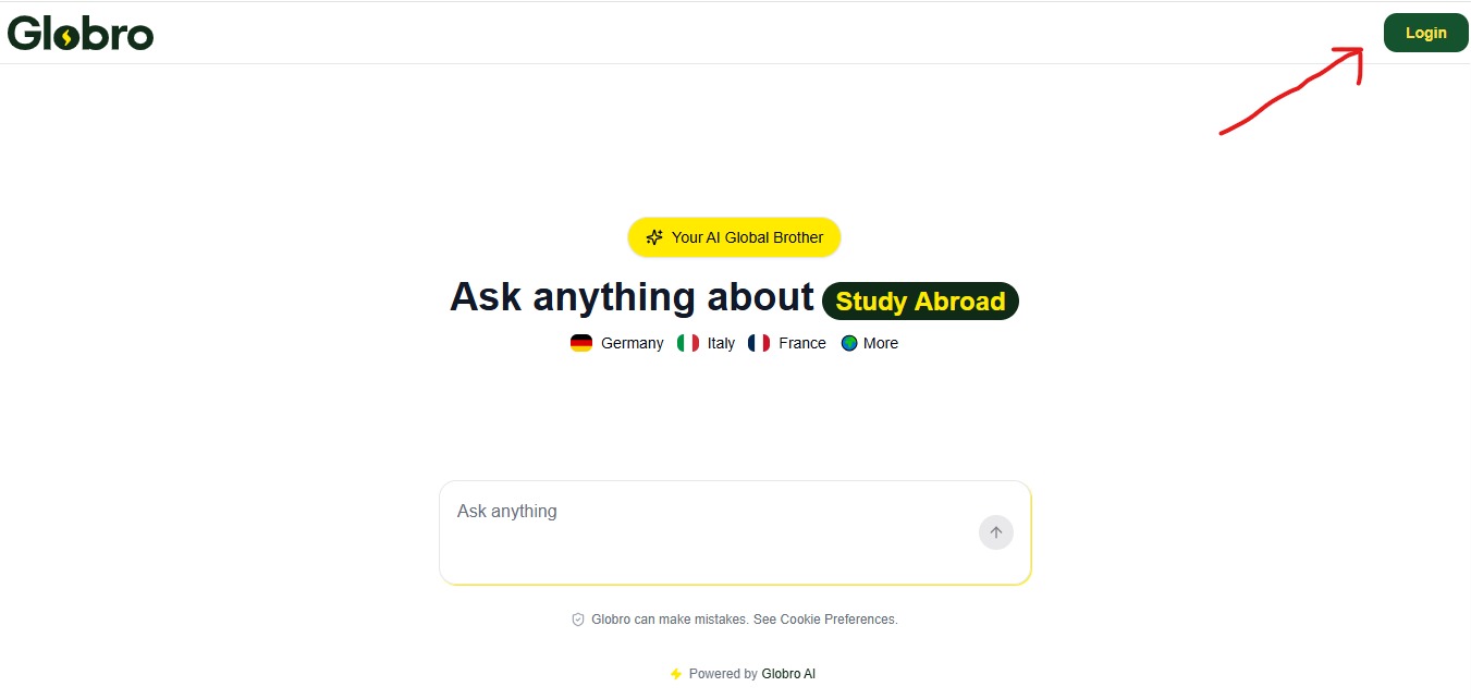 Login to Chat Globro AI