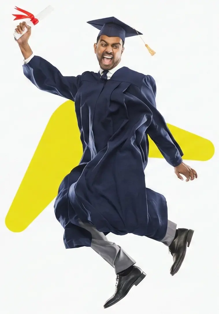 happy graduate boy